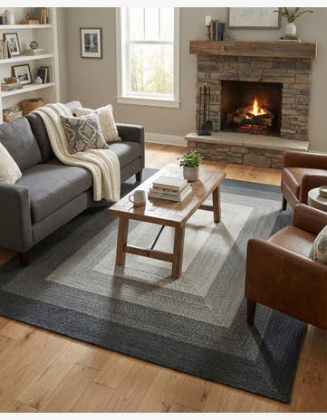 7' 10 x 10' Handmade Hand Braided Wool Rug