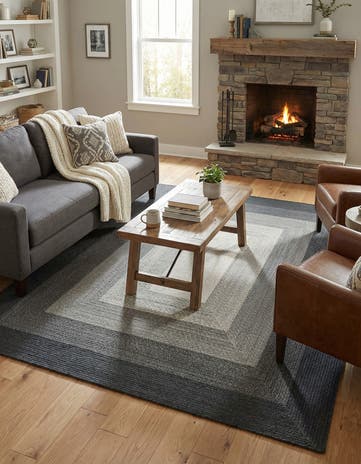 7' 10 x 10' Handmade Hand Braided Wool Rug