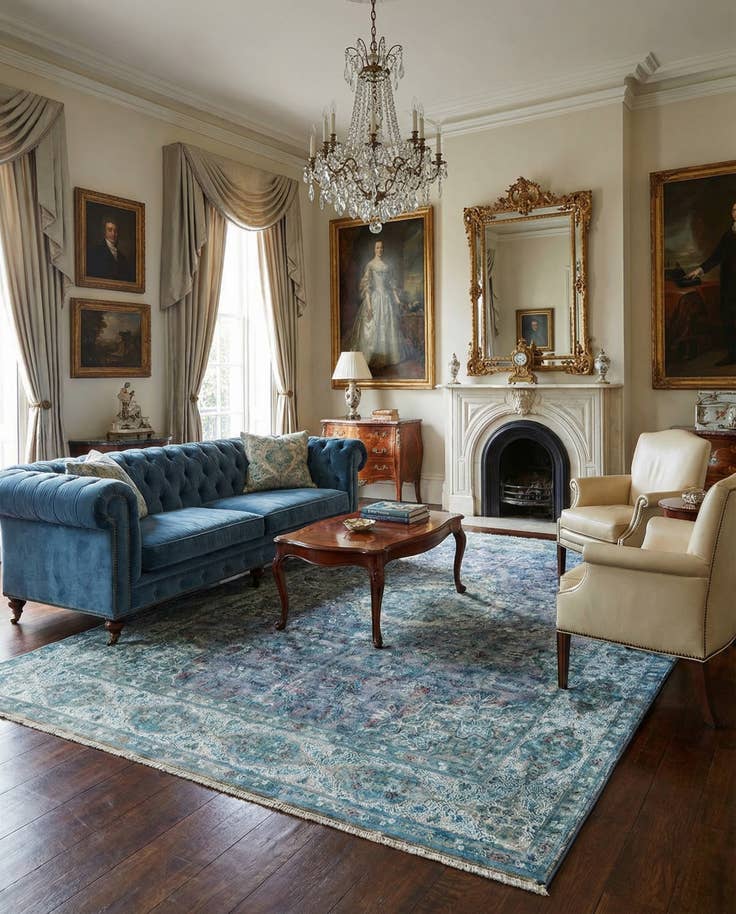 Detail image of 9' 5 x 14' 1 Vintage Royal Wool Rug