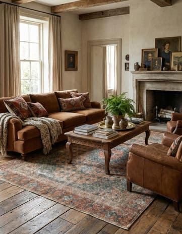 6' 5 x 8' 10 Hand Knotted Ultra Vintage Persian Wool Rug