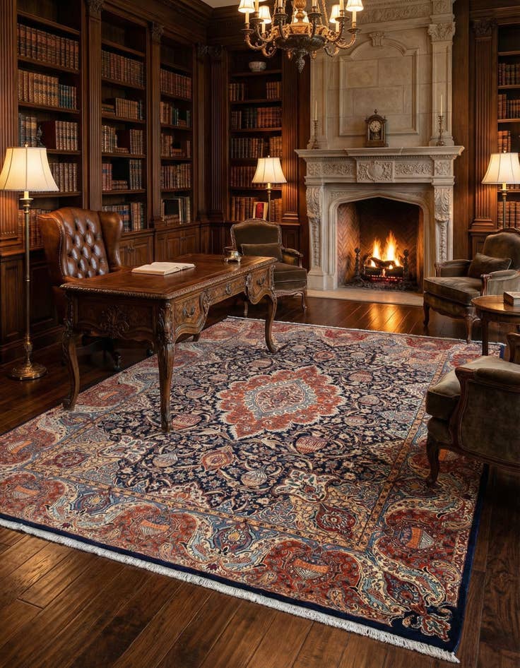 Detail image of 9' 8 x 13' 1 Kashmar Wool Rug