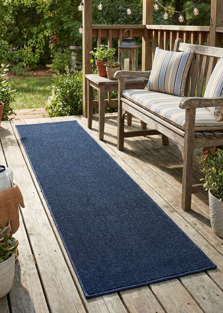 2' x 8' Easy-Clean Solid Indoor / Outdoor Runner Rug