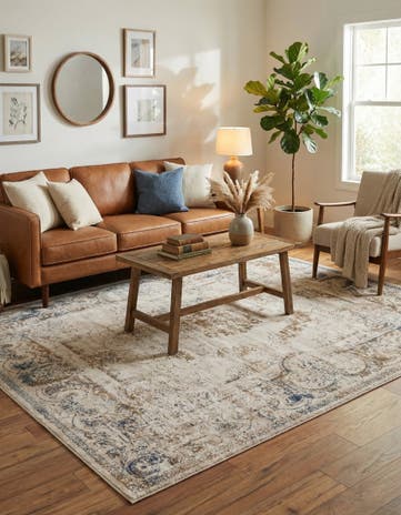 Blue Cream Eliza Rug