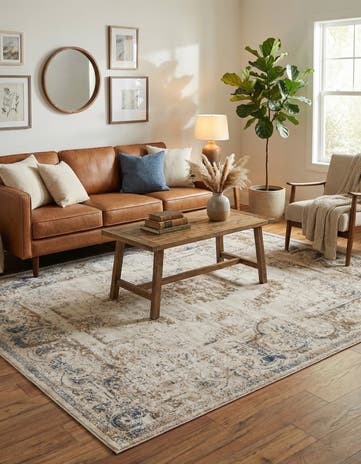 Blue Cream Eliza Rug