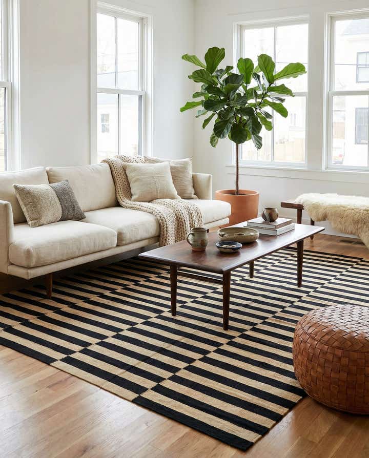 5' 9 x 7' 9 Hand Woven Kilim Modern Wool Rug