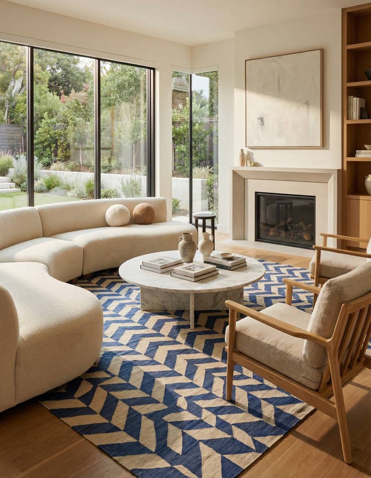 Detail image of 10' 7 x 12' 8  Hand Woven Kilim Modern Wool Rug