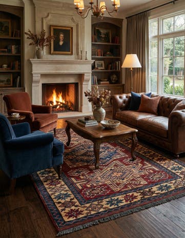 5' x 7' 2 Hand Knotted Kazak Wool Rug