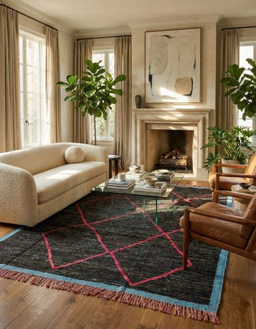 7' 8 x 10' 4 Hand Knotted Moroccan Wool Rug