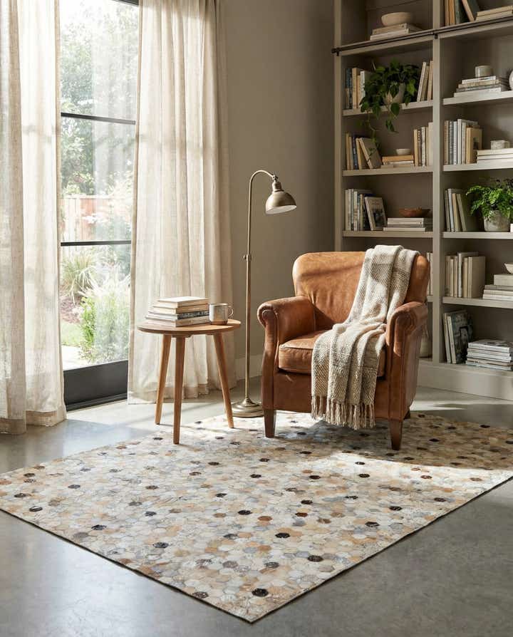 5' 6 x 7' 8 Cowhide Stocks Rug