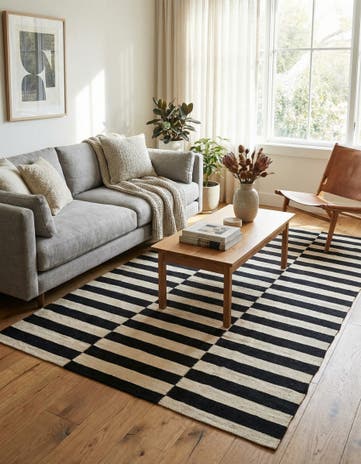 4' 2 x 5' 10 Hand Woven Kilim Modern Wool Rug