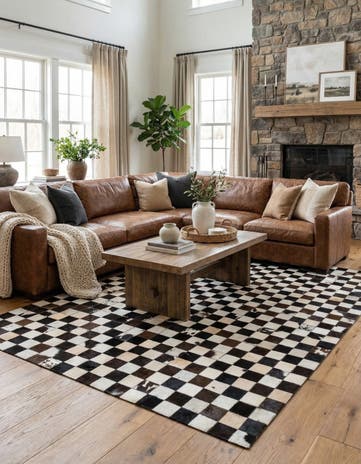 5' x 7' 11 Cowhide Stocks Rug