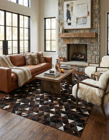 5' 1 x 8' Cowhide - Patchwork Rug