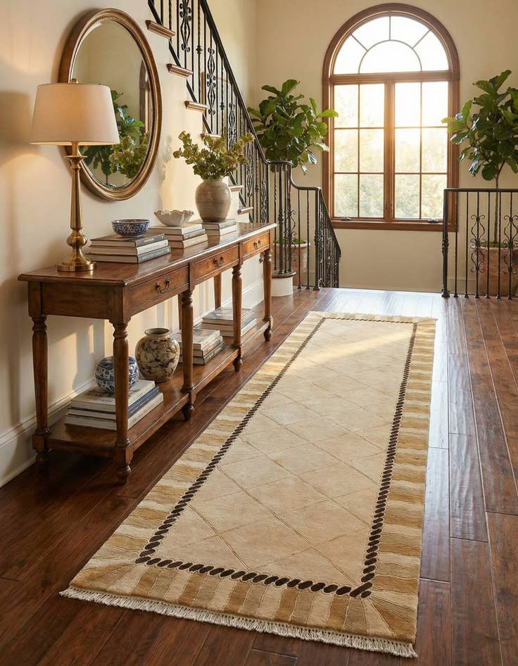 Detail image of 3' 3 x 12' 11  Hand Knotted Darya Wool Runner Rug