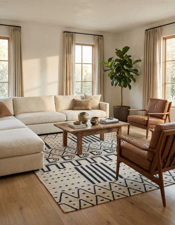 6' 1 x 8' 1 Hand Woven Kilim Modern Wool Rug