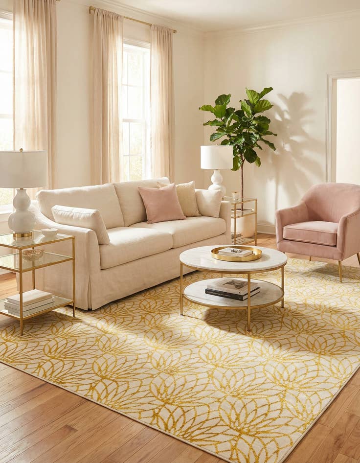 Detail image of 9' x 12'  Marilyn Monroe™ Glam Dahlia Rug