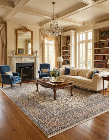 9' 10 x 13' 5 Kashan Wool Rug