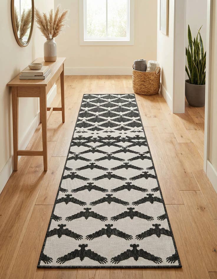 Detail image of 2' 7 x 12' Easy-Clean Modern Indoor / Outdoor Runner Rug