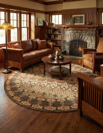 Brown Chelsea Round Rug