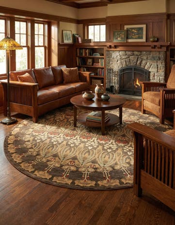 Brown Chelsea Round Rug