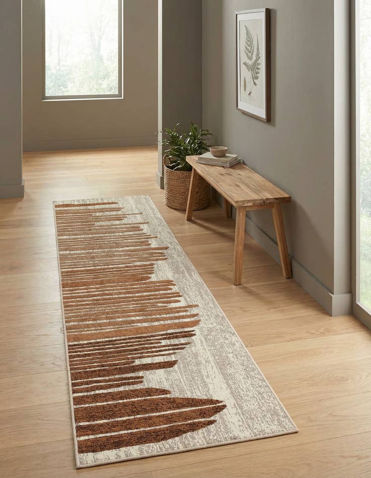 Detail image of  2' x 6'  Washable Modern Indoor / Outdoor Runner Rug