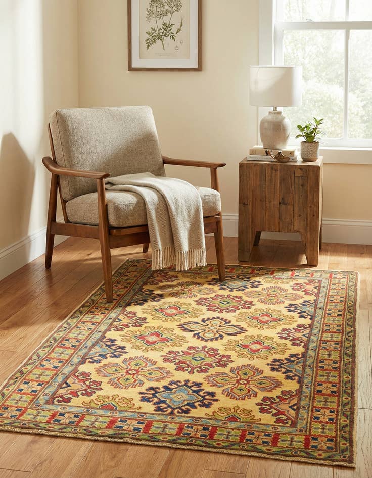 Detail image of 3' 1 x 5'  Hand Knotted Kazak Rug