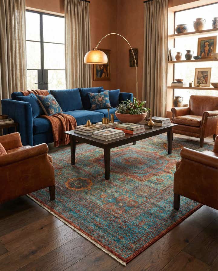 5' 10 x 8' Hand Knotted Amina Rug