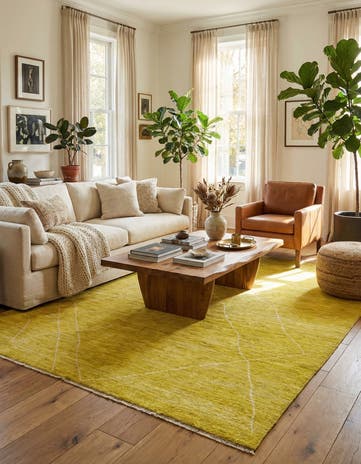 8' x 10' 2 Hand Knotted Moroccan Wool Rug