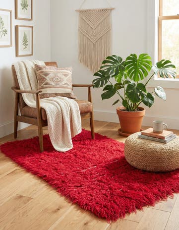 2' 3 x 4' 3 Hand Knotted Moroccan Wool Runner Rug