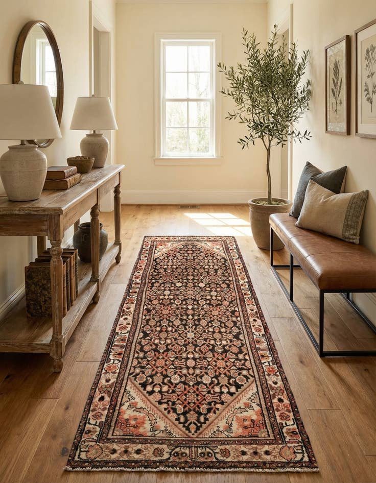 Detail image of 3' 3 x 10' 4 Hamedan Runner Rug