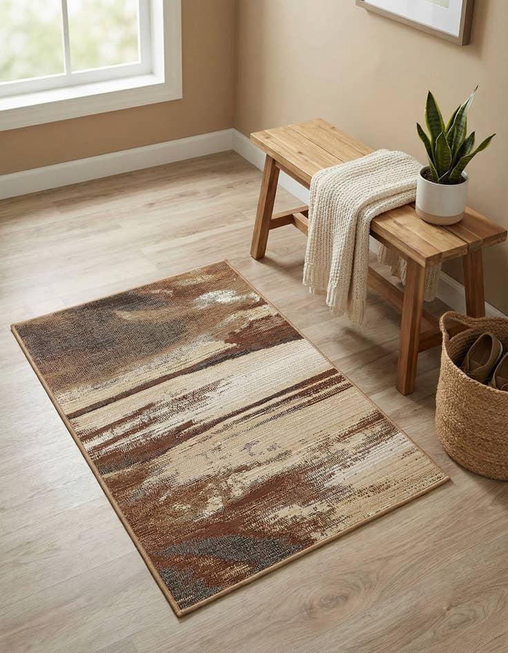 Detail image of 2' 2 x 3'  Washable Modern Indoor / Outdoor Rug