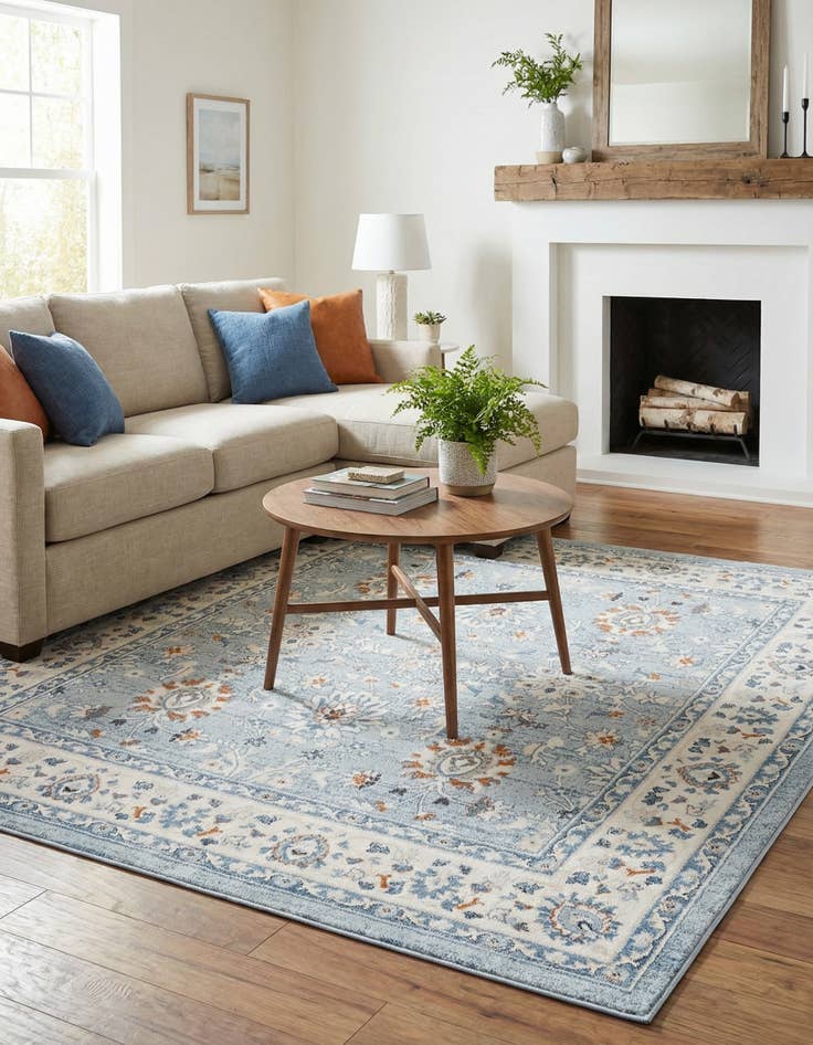 Detail image of 7' 10 x 7' 10 Charlotte Square Rug