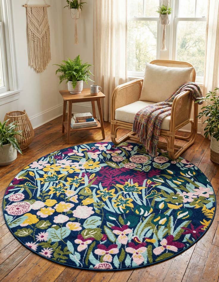 Detail image of  7' 10 x 7' 10 Bloom Round Rug