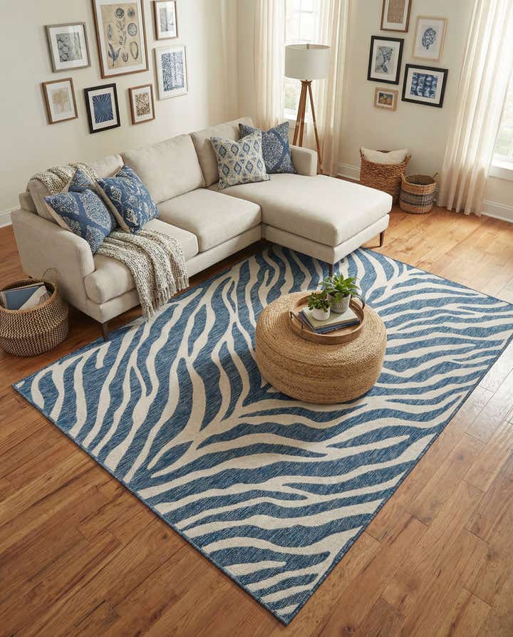 5' 3 x 8' Easy-Clean Safari Indoor / Outdoor Rug