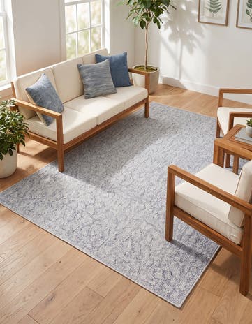 5' 2 x 7' 9 Easy-Clean Modern Indoor / Outdoor Rug
