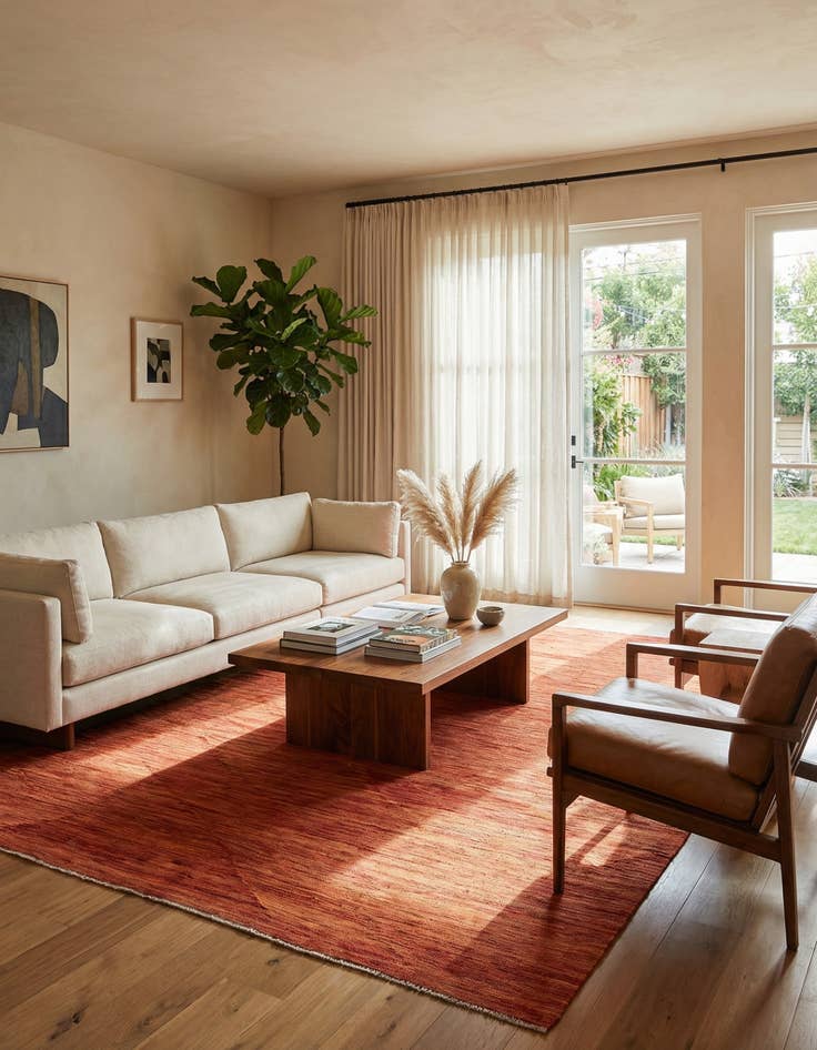 Detail image of 6' 8 x 9' 9  Hand Woven Kilim Modern Wool Rug