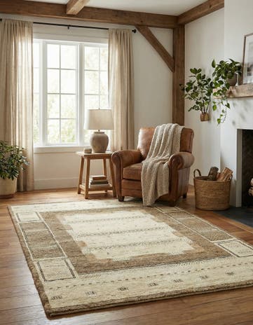 4' x 5' 10 Hand Knotted Kashkuli Gabbeh Wool Rug