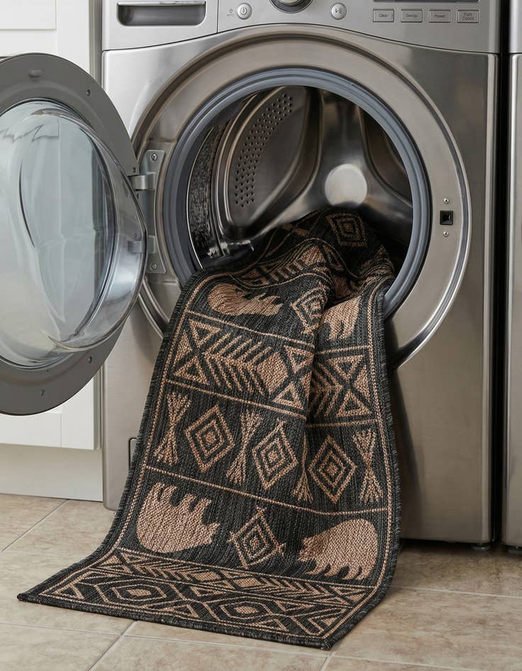 Detail image of 2' x 5' 3  Washable Southwestern Indoor / Outdoor Runner Rug