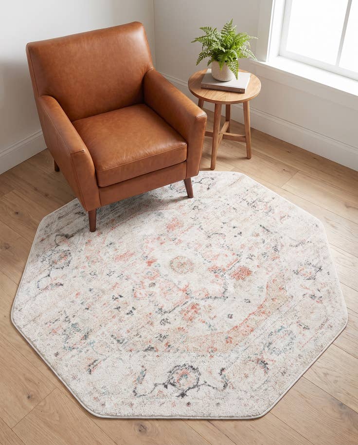 Detail image of 160cm x 160cm Madeline Vintage Alfombra octágono