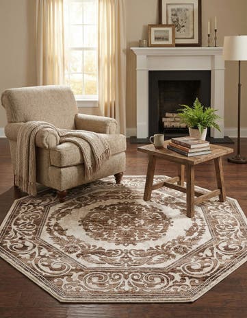 5' 3 x 5' 3 Hermitage Octagon Rug