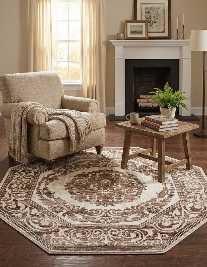 5' 3 x 5' 3 Hermitage Octagon Rug