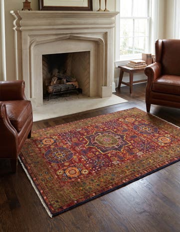 3' 7 x 5' 5 Hand Knotted Mamluk Ziegler Rug