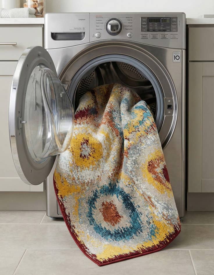 Detail image of  7' 10 x 7' 10 Kamala Washable Square Rug