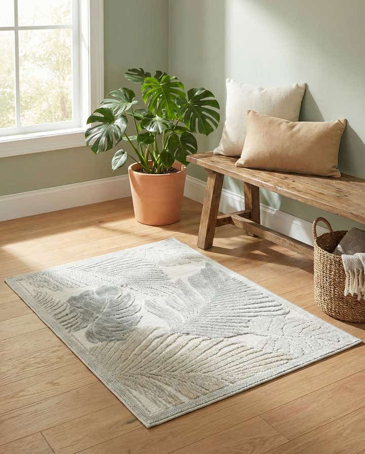 2' 2 x 3' Easy-Clean Botanical Indoor / Outdoor Rug