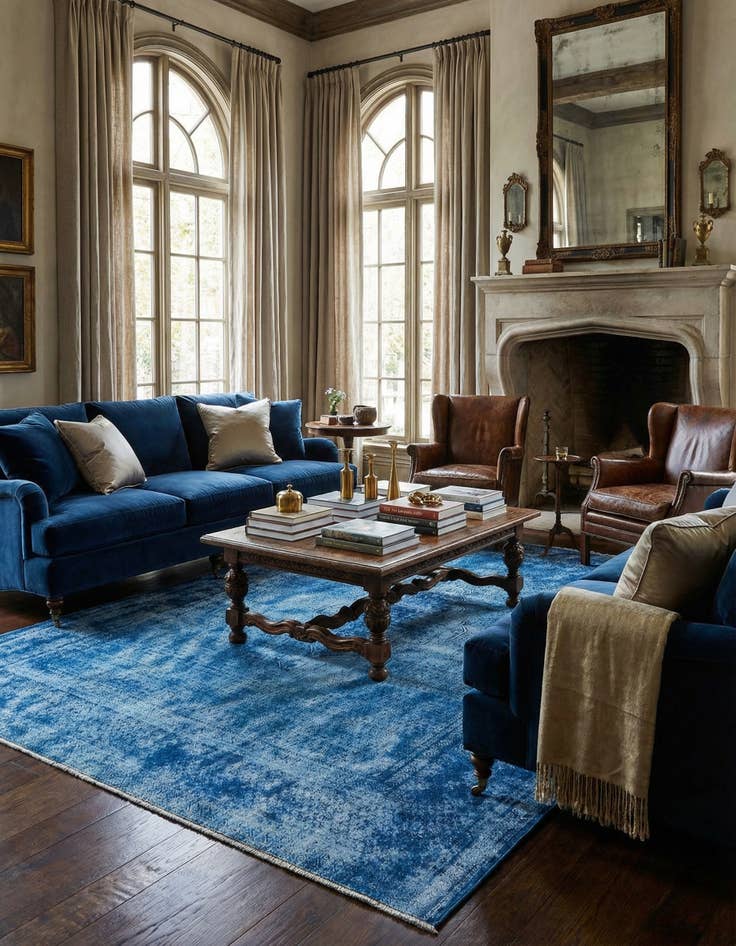 Detail image of 8' 10 x 11' 9 Vintage Royal Wool Rug