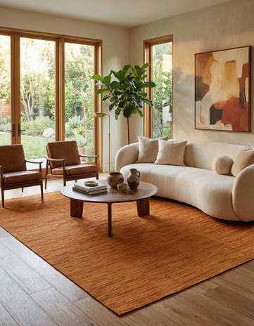 6' 4 x 9' 7 Hand Woven Kilim Modern Wool Rug