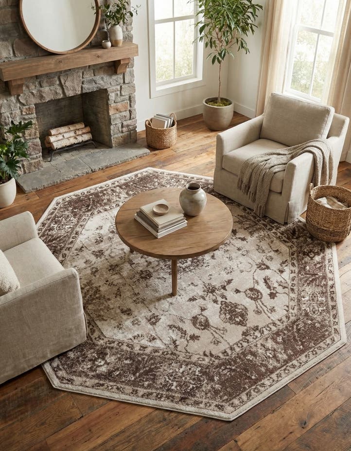 7' 10 x 7' 10 Nepal Octagon Rug