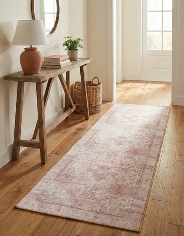 Beige Washable Timeless Runner Rug
