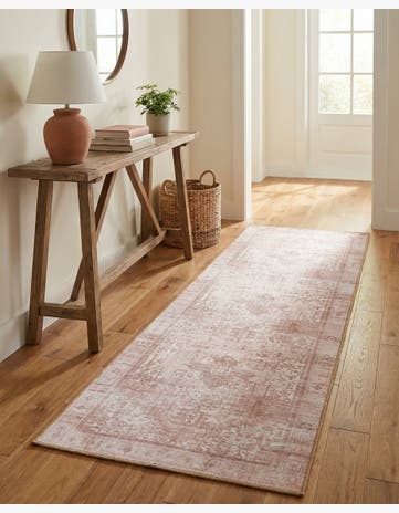 Beige Washable Timeless Runner Rug