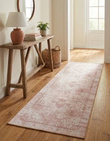 Beige Washable Timeless Runner Rug