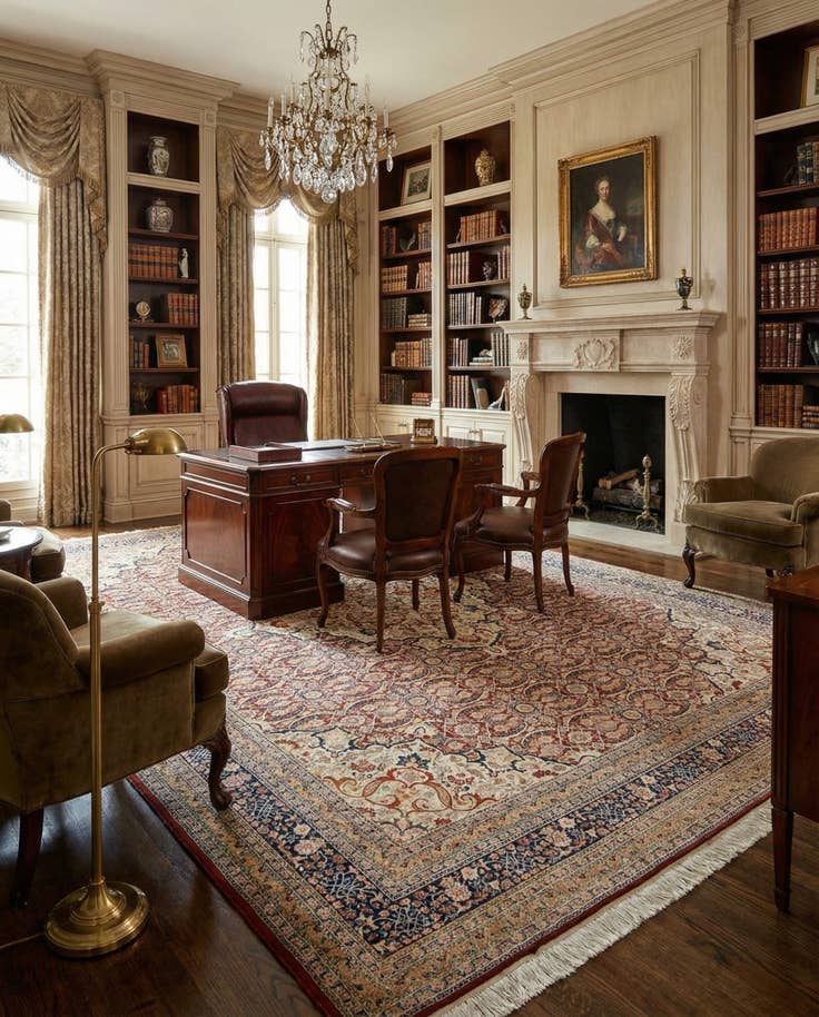Detail image of 9' 4 x 12' 10 Hand Knotted Tabriz Persian Wool Rug